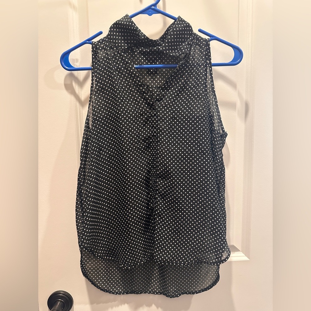 Black Polka Dot Blouse